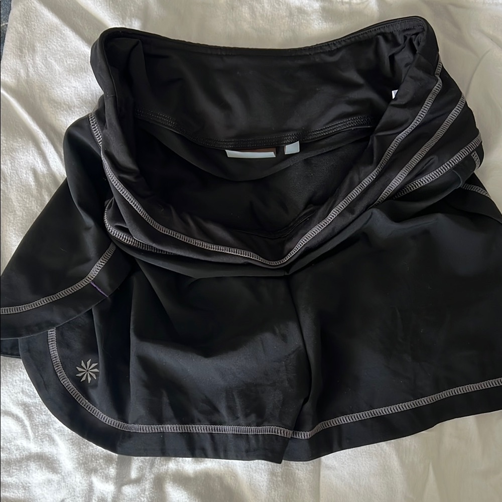 Black Athletic Skirt with Gray Trim athleta